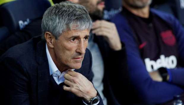 Barcelona coach Quique Setien. (Reuters)