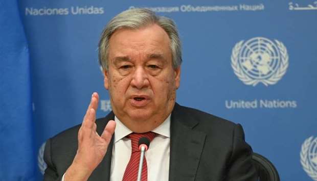 ,We face a global public enemy like no other,, Secretary-General Antonio Guterres told a virtual briefing on Friday. File picture