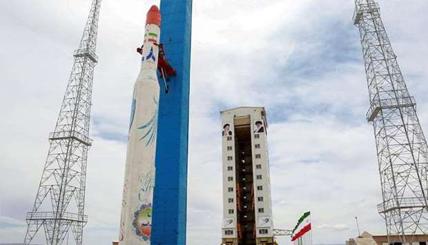 Iran says military satellite launched amid US tensions