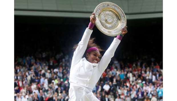 In this July 7, 2012, picture, Serena Williams of the US holds her trophy after winning the Wimbledon tennis championships in London. (Reuters)