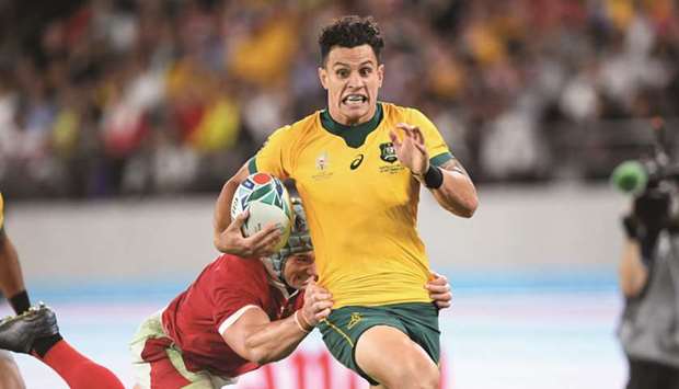Wallabies fly-half Matt Toomua (right) in action.