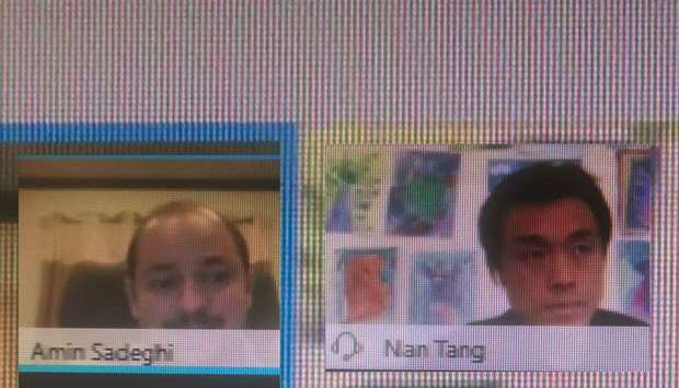 Dr Sadeghi and Dr Tang at the webinar