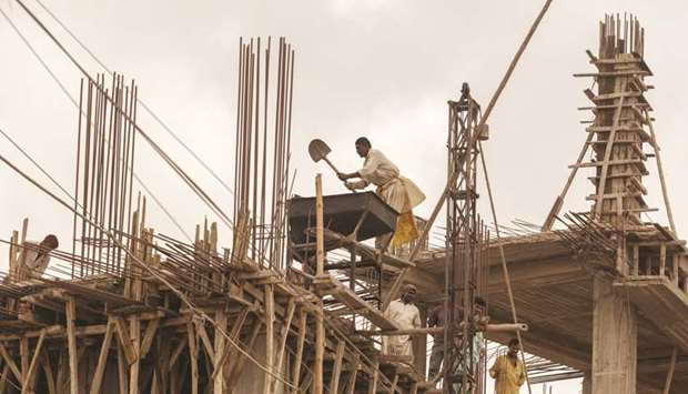 Workers at a construction site in Karachi. The federal government of Pakistan has worked out the impact of losses of pandemic Covid-19 virus on some sectors of the national economy and shared the initial assessment that total losses stood at the whopping figure of Rs2.5tn (around $15.6bn).