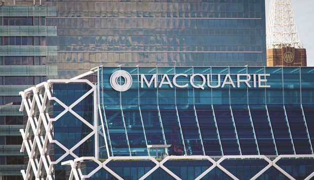The Macquarie Group logo is displayed on the facade of the companyu2019s building in Sydney. The biggest deal of the year so far is Macquarie Groupu2019s proposed A$3bn ($1.8bn) acquisition of data-centre firm AirTrunk, which was announced in January.