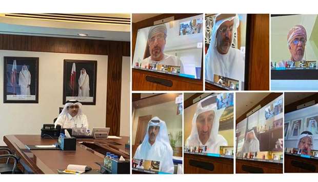 HE the President of Qatar General Electricity & Water Corporation (Kahramaa) Eng. Issa bin Hilal Al Kuwari participates in the videoconference