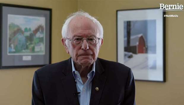 In this video still image from the Bernie Sanders Presidential Campaign, Sanders announces the suspension of his presidential campaign on April 8, from Burlington, Vermont. AFP