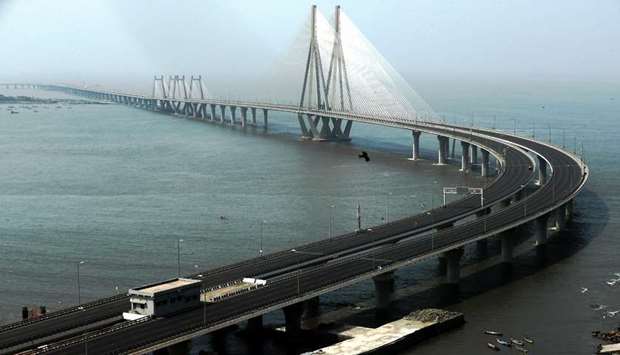 A deserted Bandra-Worli sea link is seen during a weekend lockdown to limit the spread of the coronavirus disease (Covid-19) in the country, in Mumbai