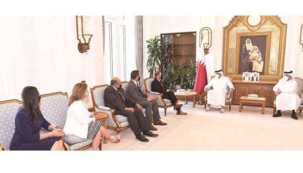 During the meeting, they reviewed Qatari-US bilateral strategic relations and means to enhance them, in addition to regional and international developments.