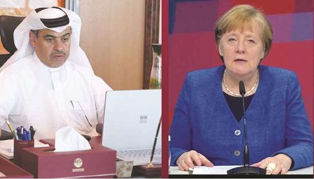 HE the Minister of Commerce and Industry Ali bin Ahmed al-Kuwari yesterday participated in the official opening ceremony of the digital edition of Hannover Messe 2021, which was inaugurated by German Chancellor Angela Merkel through video conferencing.