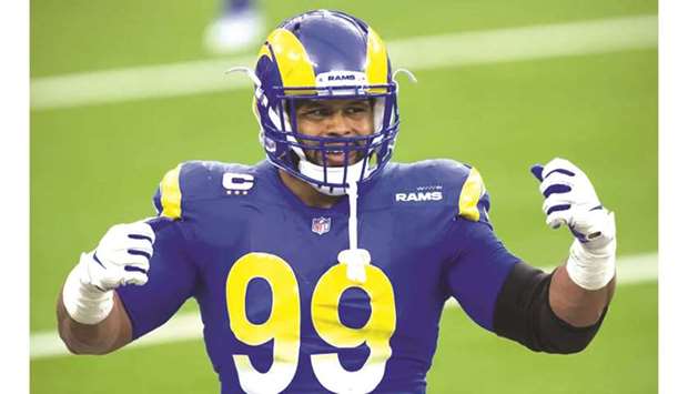 Los Angeles Rams defensive tackle Aaron Donald.