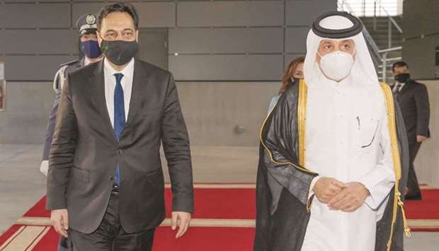 Caretaker Prime Minister of Lebanon Dr Hassan Diab arrived on Sunday in Doha on an official visit to the country.