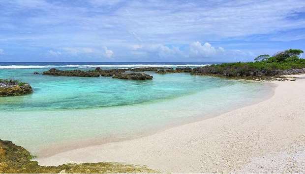 The body of the Filipino sailor was found washed up near a village about five kilometres outside Port Vila in Efate island. Pictured is a beach in the island.