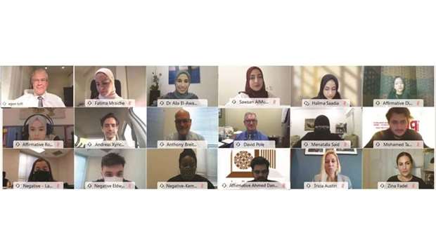 Some of the participants at the second international virtual debate.
