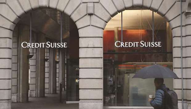 A Credit Suisse Group bank branch in Zurich. Analysts surveyed by Bloomberg expect the bank to post a net loss of 790mn Swiss francs when it reports earnings today.