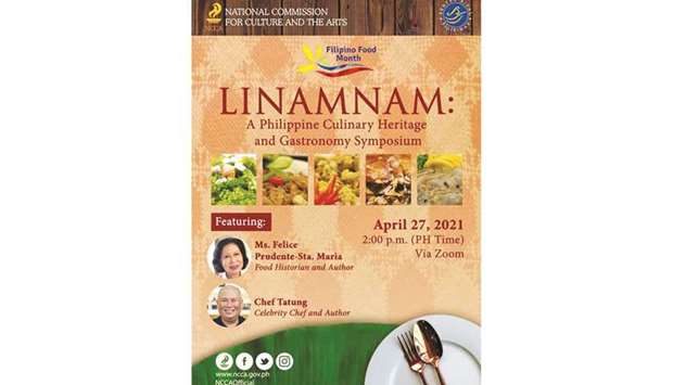 The Sentro Rizal event will feature an online presentation of contemporary innovations on Philippine cuisine by esteemed Filipino food historian and author, Felice Prudente Sta Maria.