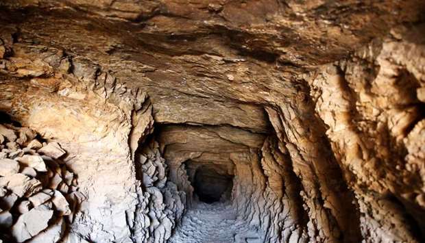 (file photo) An old abandoned mine is pictured in the eastern desert near the southern province of Luxor, Egypt