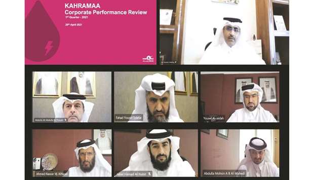 Kahramaa president Essa bin Hilal al-Kuwari chairs meeting.rnrn