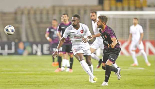 Al Rayyanu2019s Yohan Boli (left) in action during the AFC Champions League match against Persepolis on Thursday.