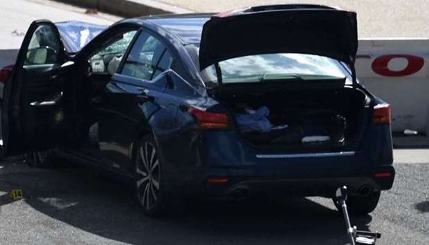 A car that crashed into a barrier near the US Capitol is seen on April 2 in Washington, DC. - One officer was killed and a second injured after a vehicle rammed through security and crashed into a barrier at the US Capitol, forcing it into lockdown less than three months after a mob assault on Congress.