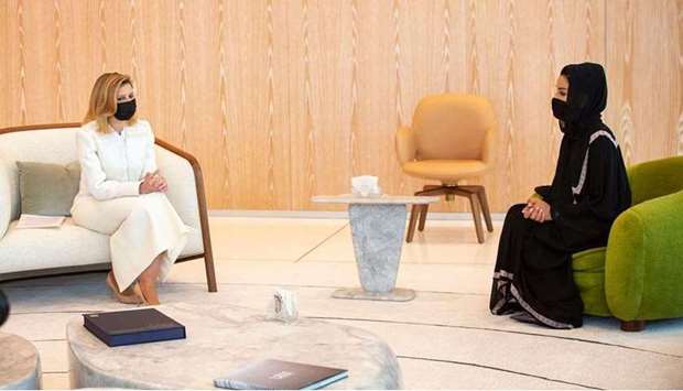 Sheikha Moza meets wife of Ukrainian Presidentrnrn