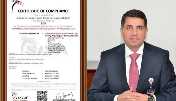 QIIB's award of the PCI-DSS certification coincides with the u201ctremendous progressu201d made by the bank during the last few years in the field of digital transformation; Mohamed Jamil Ahmad Hammad, chief risk officer, QIIB.