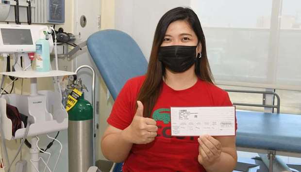 Baby Manalo after receving the vaccination