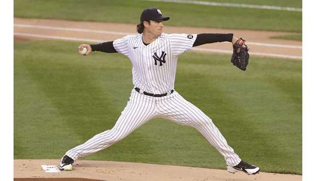 Gerrit Cole of the New York Yankees pitches during the first inning against the Baltimore Orioles at Yankee Stadium in the Bronx borough of New York City. (Getty Images/AFP)
