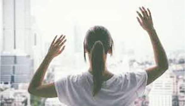 A girl during quarantine.