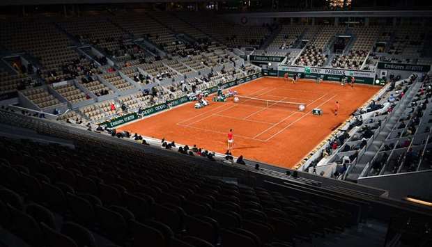 (File photo) The Roland Garros 2020 French Open tennis tournament in Paris.