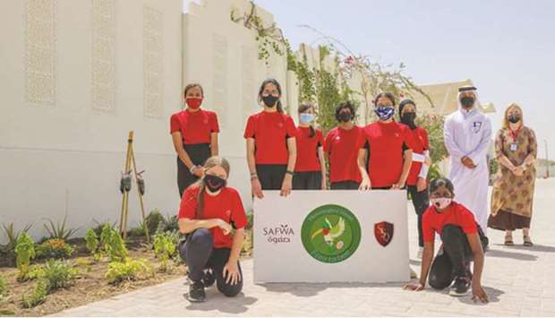 Safwa's first phase for donations was of seedlings, plants and soil and it was given to the Swiss Schoolu2019s agriculture club u2013 Hummingbirds u2013 who were extremely excited to create their own garden at the school.