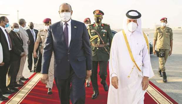 HE the Chairman of the Transitional Sovereignty Council of Sudan Lt Gen Abdel Fattah al-Burhan left Doha Thursday afternoon after an official visit to the country.
