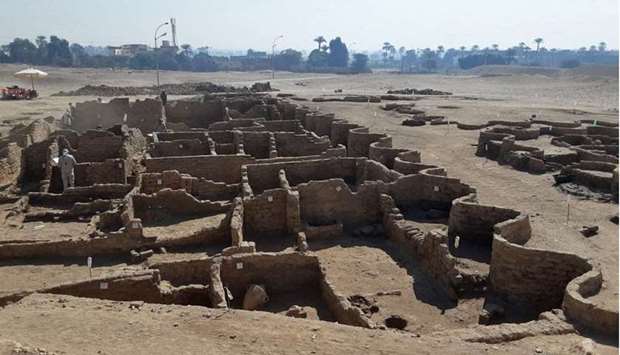 Egyptian Ministry of Antiquities shows the remains of a 3000 year old city, dubbed The Rise of Aten, dating to the reign of Amenhotep III, uncovered by the Egyptian mission near Luxor.