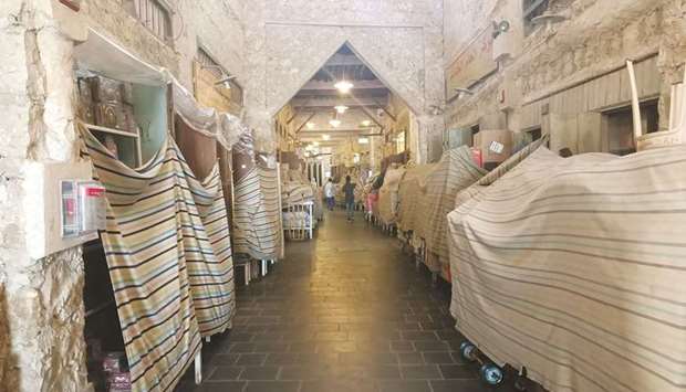 Doha's Souq Waqif stayed closed on Friday in line with the Cabinet decision to close traditional markets on Friday and Saturday. PICTURE: Jayaram.