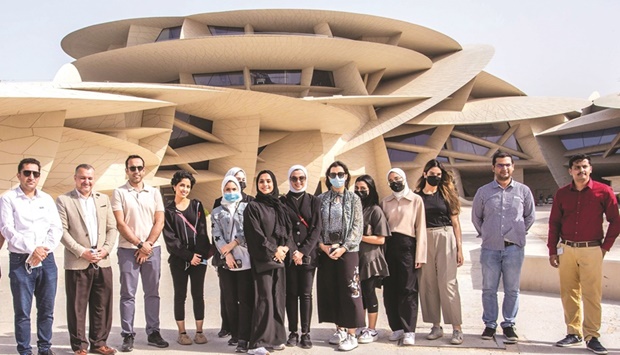 The Kuwait delegation in front of National Museum of Qatar.