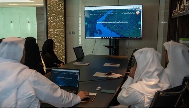 HE the Minister of Environment and Climate Change Sheikh Dr Faleh bin Nasser bin Ahmed bin Ali al-Thani inaugurated on Sunday the official website of the Ministry of Environment and Climate Change (www.mecc.gov.qa), in the presence of ministry officials.