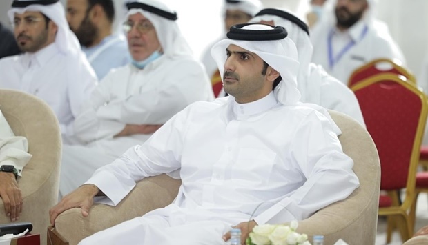 HE the Minister of Culture Sheikh Abdulrahman bin Hamad al-Thani at the lecture.