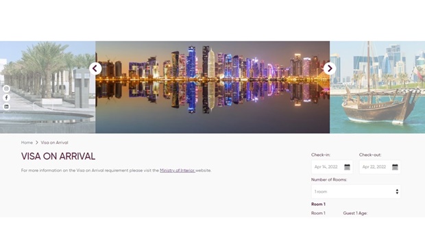 The hotel booking option for the entire period of stay for visitors seeking Visa on Arrival in Qatar is back on the Discover Qatar website, with bookings available from April 14.