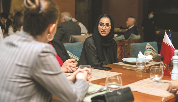 Sheikha Mayes bint Hamad al-Thani, managing director of USQBC Doha Office, during the event.