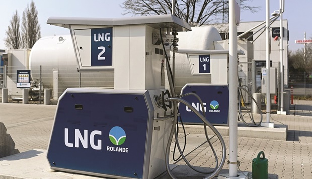 An LNG (liquefied natural gas) filling station for trucks in Dortmund, Western Germany. Germany could face a u20ac220bn euro ($238bn) hit to output over the next two years should the gas supply be cut immediately, according to a joint forecast of economic institutes. Thatu2019s the equivalent of a 6.5% annual output cut and it could tip the country into a recession of more than 2% next year.