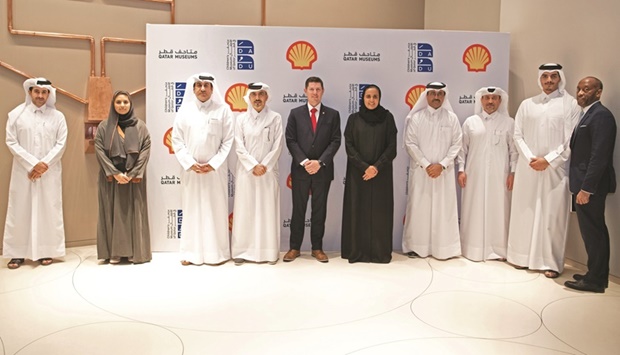 HE Sheikha Al-Mayassa with Tallant and other officials at the signing ceremony.