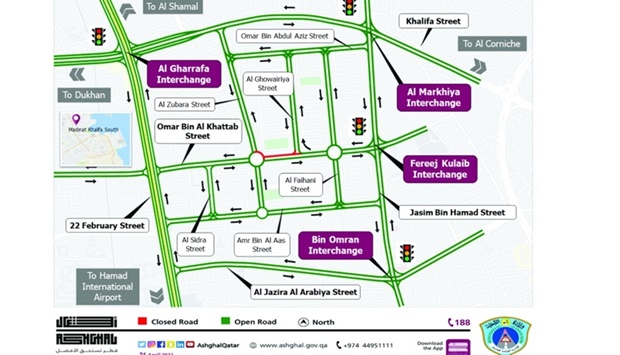 The closure will be in effect from 2am to 6am from April 22 for 10 days.