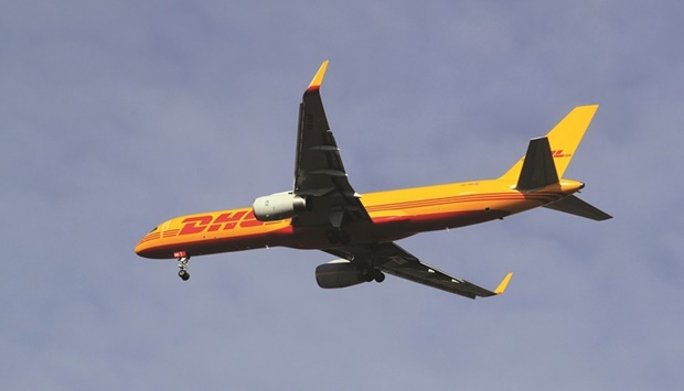 A Boeing 757-223 cargo aircraft operated by Deutsche Post AG's DHL package operation, prepares to land at Leipzig Halle Airport in Schkeuditz, Germany on March 2. Rising air freight costs, reduced air capacity and the war in Ukraine are seriously impacting the global air cargo sector, which is already battered by the Covid-19 pandemic.