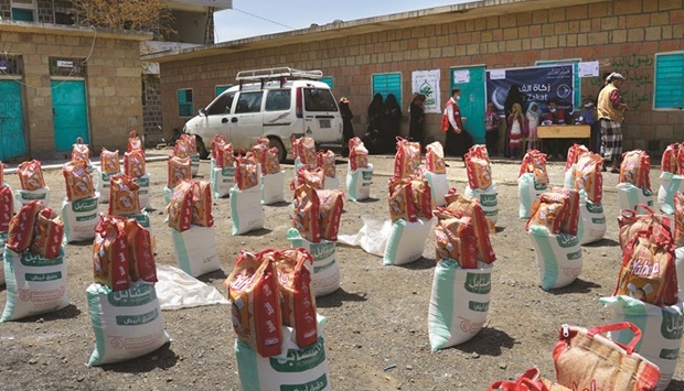 File image of Zakat ul-Fitr in Yemen.