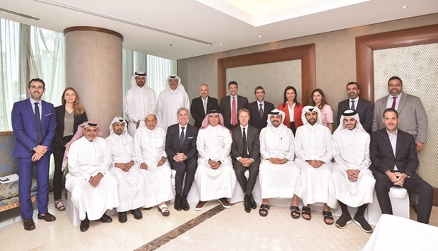 Pascal Cagni, the French ambassador for International Investments and chairman of Business France, joins QBA officials during a meeting held recently in Doha.