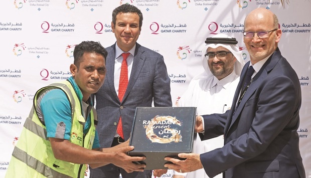 Each box included basic food staples which can feed up to three people. While 150 boxes were donated to the mall services personnel, 350 were delivered to labour camps and families in need.