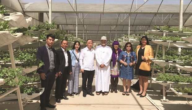 Vietnamese Ambassador Tran Duc Hung with Agrico's Dr Ibrahim and members of the delegation.