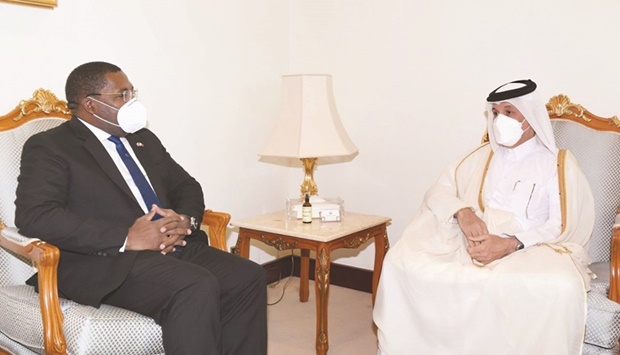 HE the Minister of State for Foreign Affairs Sultan bin Saad al-Muraikhi received Wednesday a copy of the credentials of ambassador of Eswatini to Qatar Sotja Mphucuko Dlamini.