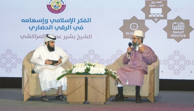 Sheikh Abdullah al-Buainain with Preacher Bashir Essam al-Marrakchi