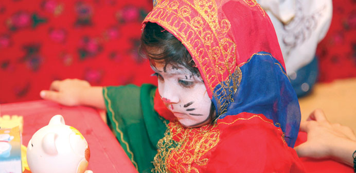 A child seen playing during one of the activities.