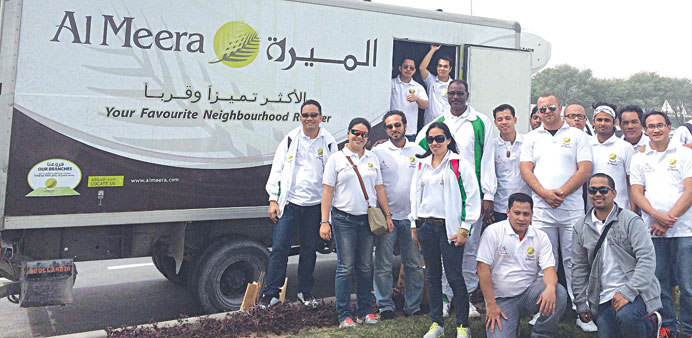  Al Meera employees deployed at the corniche.